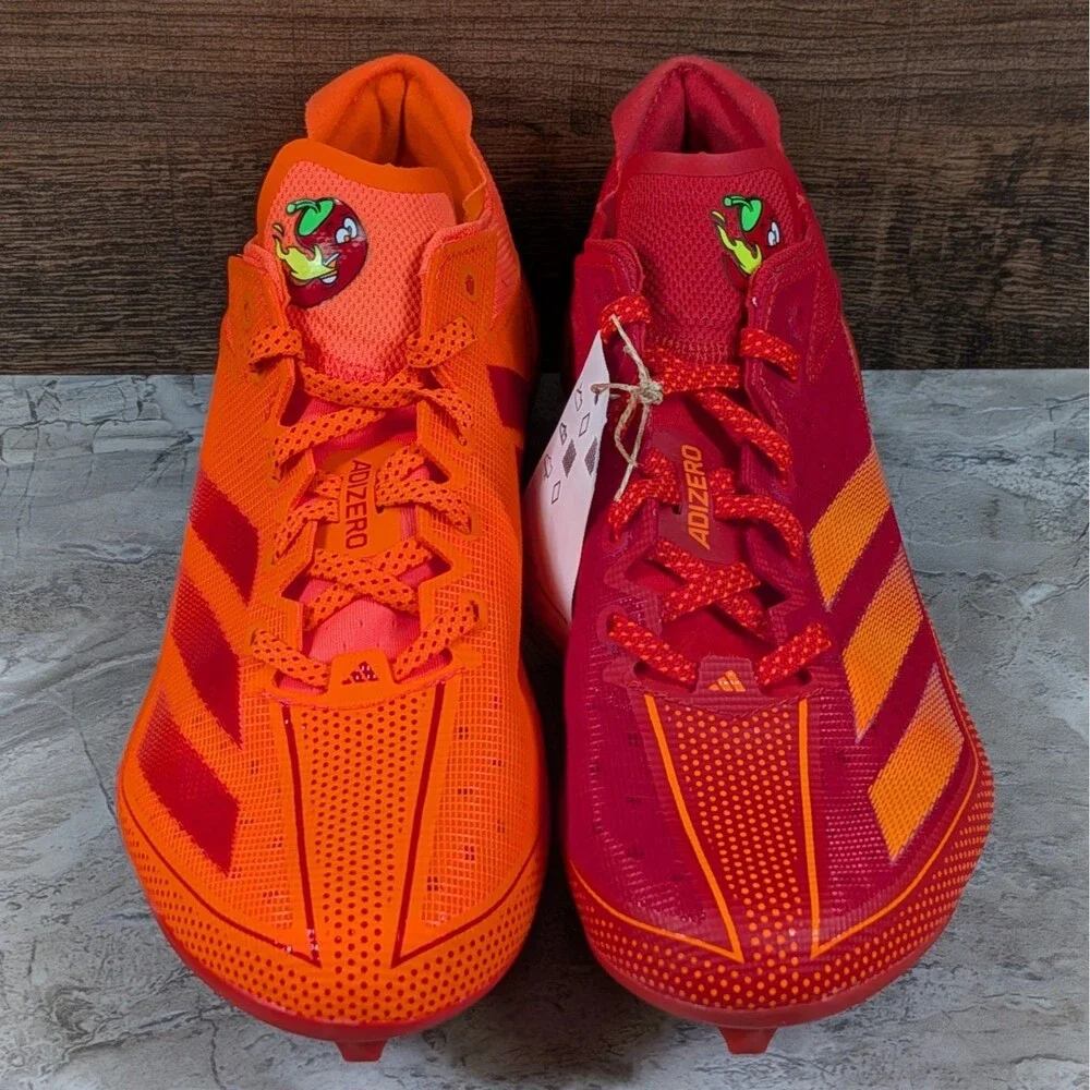 Adidas Adizero Electric Snack Attack Men's 8 Chili Red Orange Cleats IE4402